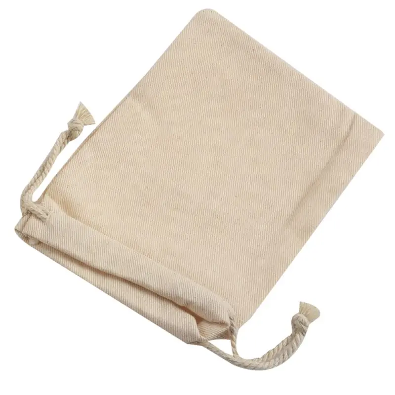 100 Pcs Small 100% Cotton Drawstring Bags 10X15 Cm