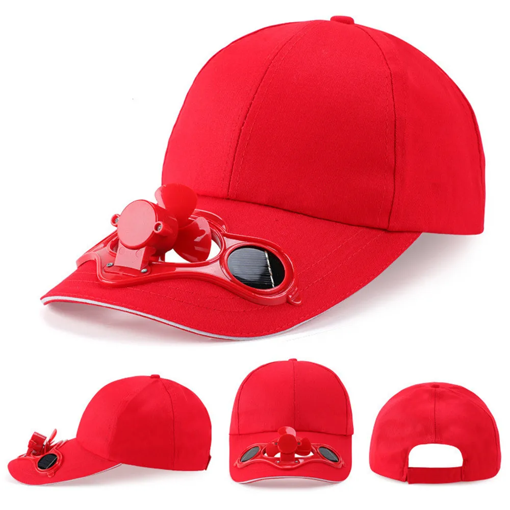 Novelty Fan Cooling Baseball Hat Solar Outdoor Sport Cap Summer Camping Hiking Travel Hat For Women Men