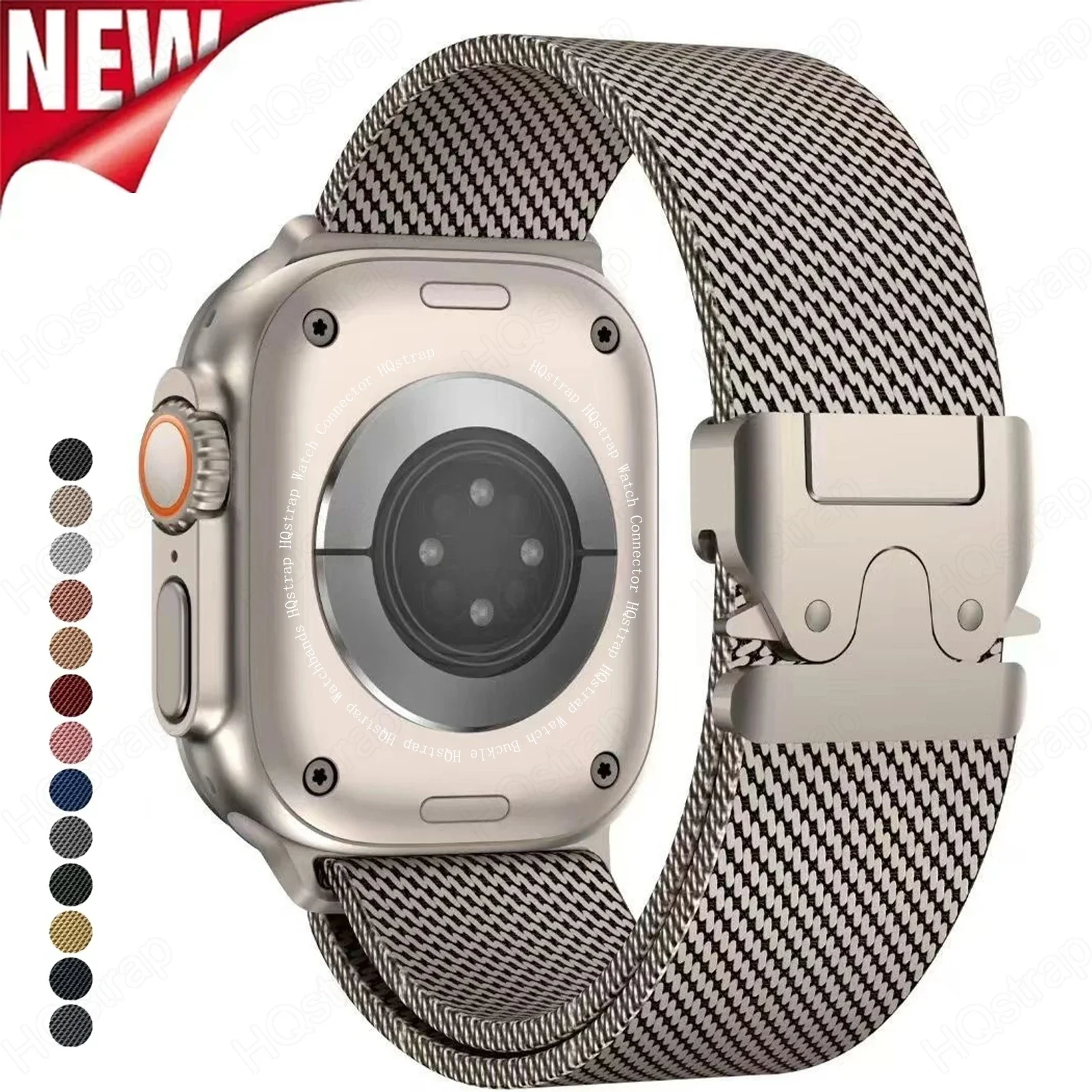 สาย Milanese สําหรับ Apple Watch 10 46 มม.42 มม.2 49 มม.44 มม.40 มม.สําหรับ IWatch 9 7 8 5 6 SE 41 มม.45 มม.สร้อยข้อมือโลหะ