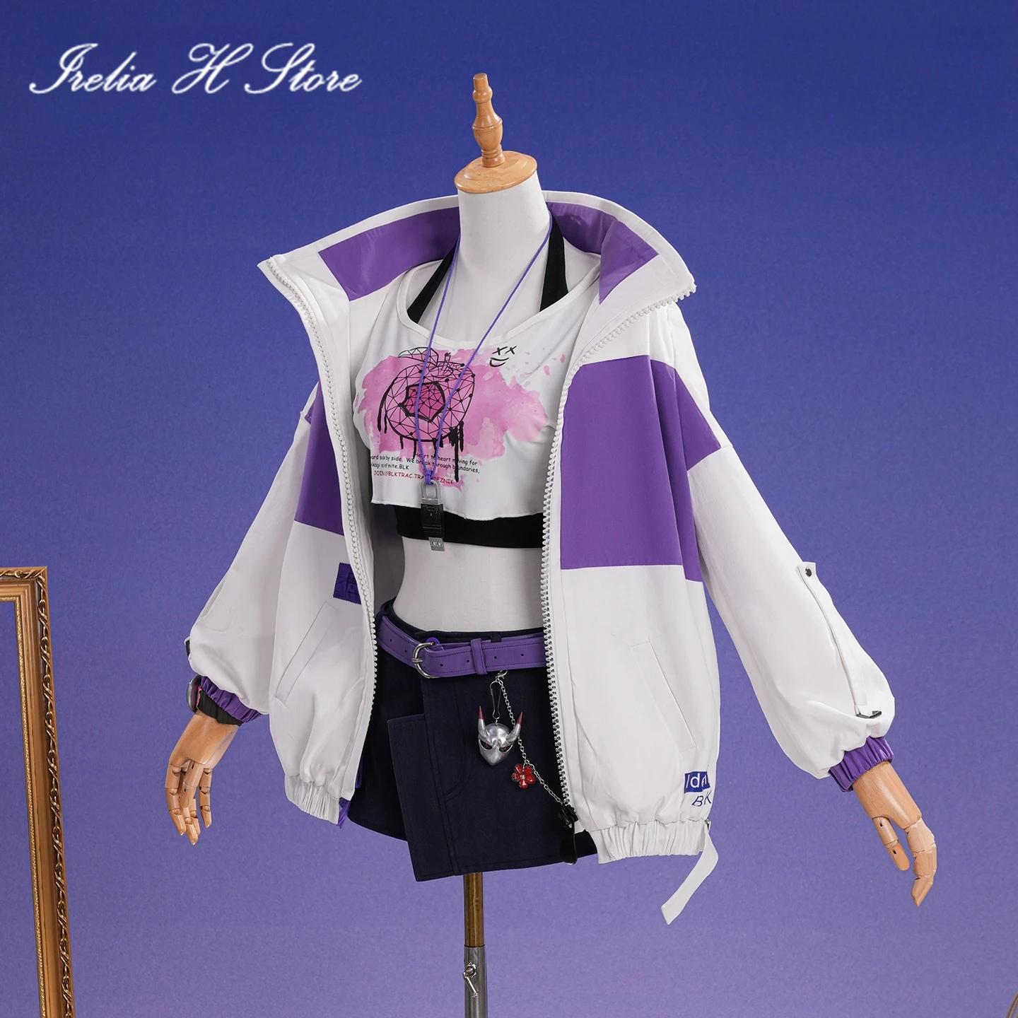 

Irelia H Identity V Tracy Reznik Cosplay Costume Anime BLK Mechanic Tracy Suit Halloween Costume