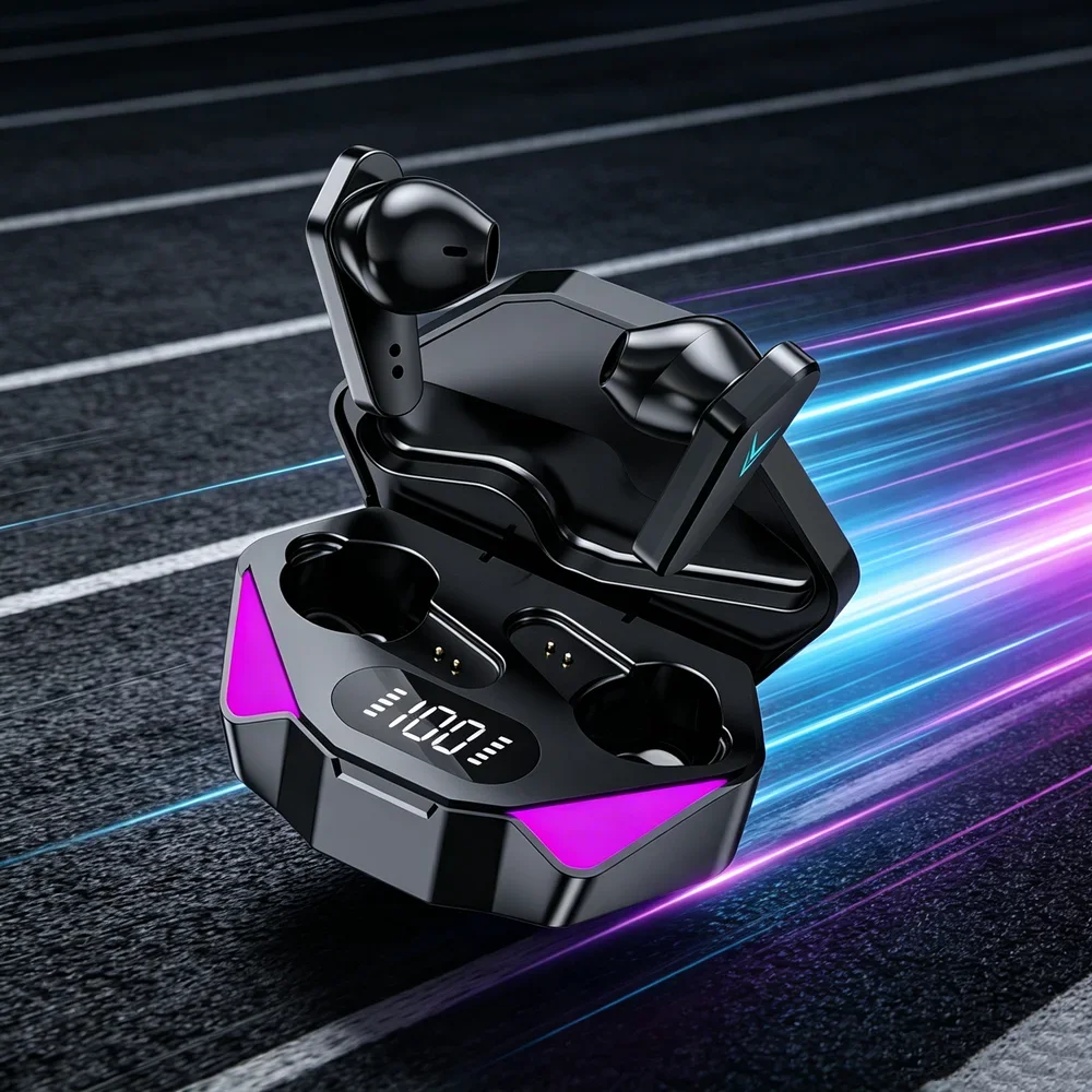 Bluetooth 5.3 In Ear Wireless Earbuds HiFi Stereo Sound Noise Reduction Digital Display Earphone For Daily & Gaming Use