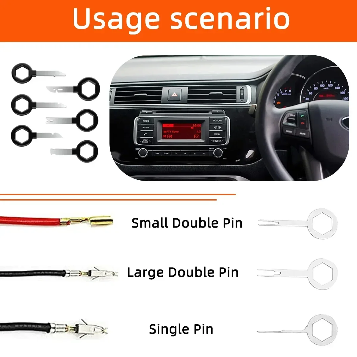 Universal Car Interior Disassembly Kit Panel Trim Dashboard Removal Tool Plastic Dismantlers Hand Audio Repair Tool Clips Puller