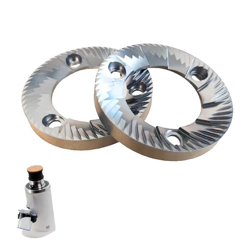 Custom 54mm Stainless Steel Flat Coffee Grinder Burrs Set Replacement Parts For DF54 Grinder