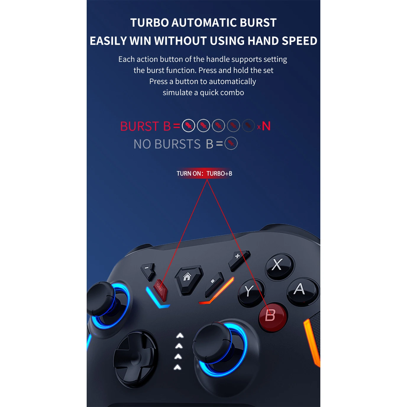 Pengontrol Game Pad Bluetooth nirkabel, kontrol kabel nirkabel untuk Nintendo Switch, PC, ponsel Android, TV, Gamepad, pengontrol USB, Joystick Gaming Pad