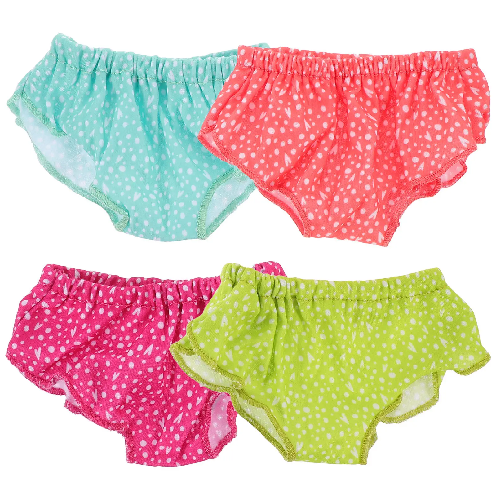 

4 шт. миниатюрных цветных трусиков, сменное многоразовое нижнее белье для ролевых игр, аксессуары для переодевания