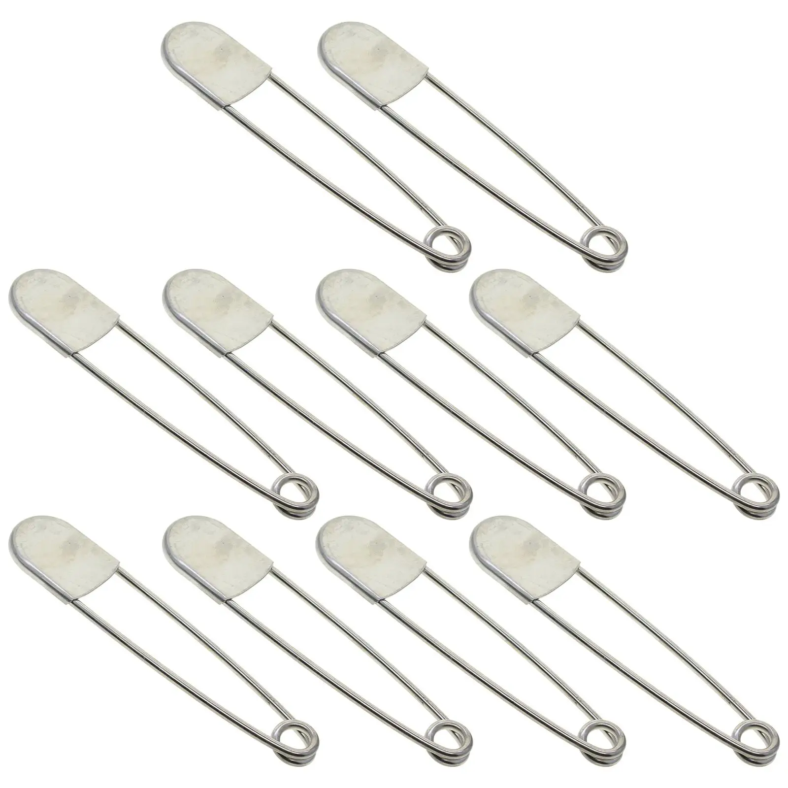 10Pcs Extra Large Pins Heavy Duty Big Stainless Steel for Quilting Key Rings