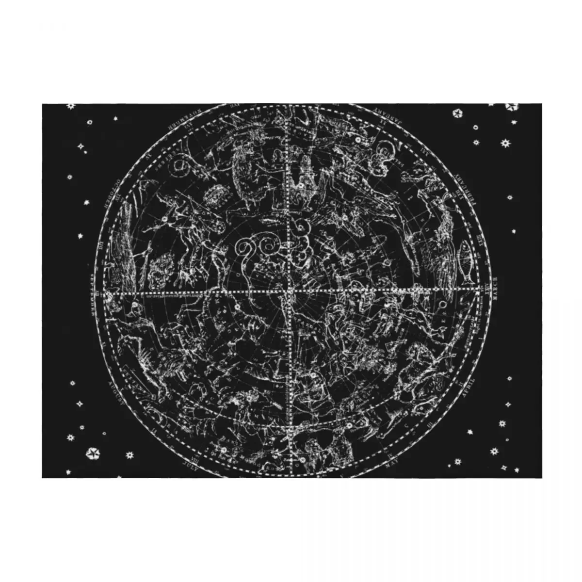 

Black and white zodiac signs Throw Blanket Thermal Baby Multi-Purpose For Sofa Thin Blankets