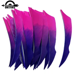 50Pcs/Lot ONTFIHS 4 Inch Fletches Natural Turkey Feathers Arrow Hunting Fletching for DIY Archery Archery Accessories