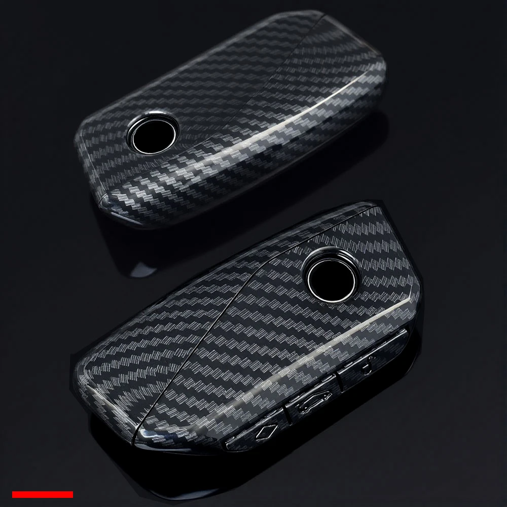 الكربون ABS حالة لسيارات BMW 7 سلسلة X7 I7 IX 740LI الكانتارا سيارة مفتاح بعيد غطاء شل الملحقات #3