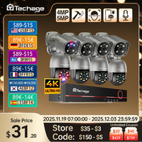 Techage 8CH 8MP 5MP Security Camera System Night Vision Human Detection POE PTZ Camera Outdoor Security Surveillance P2P System
