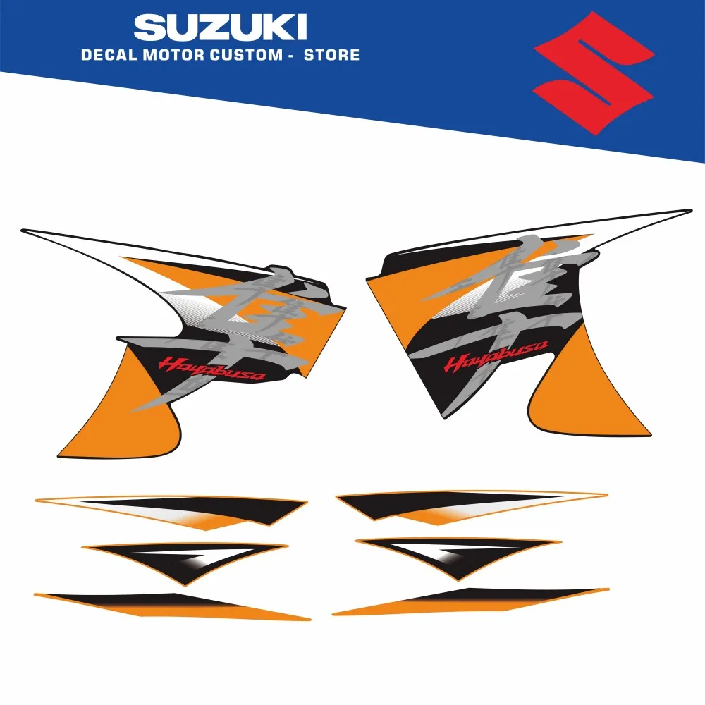 Motorcycle body fairing protective sticker anti-scratch decorative sticker suitable 270386 for Suzuki Hayabusa GSXR1300 R 08-20