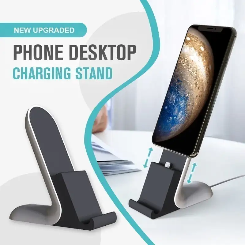 Phone Desktop Charging Stand Desk Cable Charger Holder for IPhone Samsung iPad Android Data Line Protection Type C Lighting USB