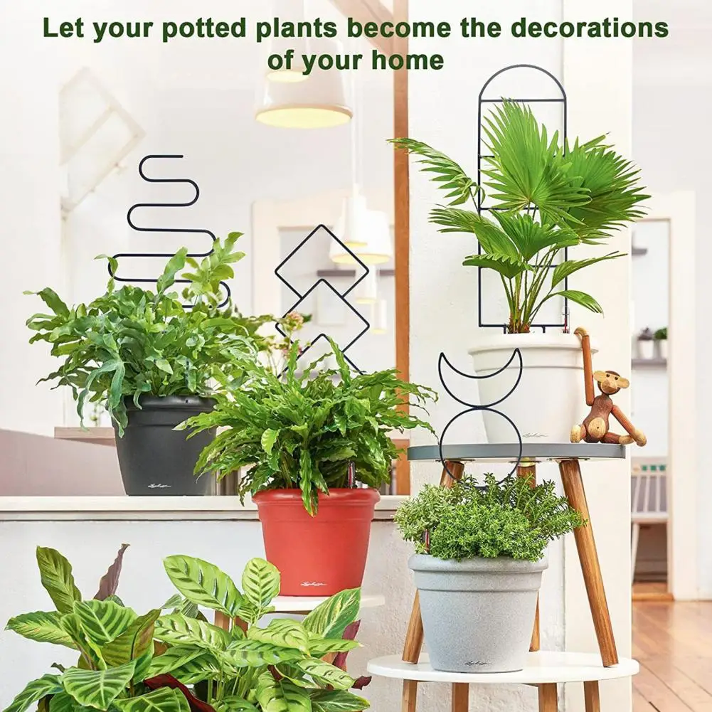 Pot Fixing Rod Easy Installation Plant Support Pole Metal Decoration  Practical Potted Plant Garden Pot Stands