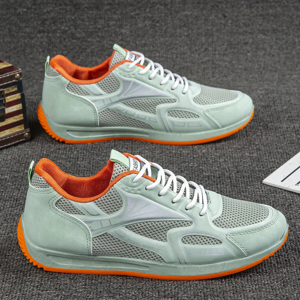 Spring Men's Mesh Breathable Sneakers for Casual Running - Comfortable Air Permeable Sneakers