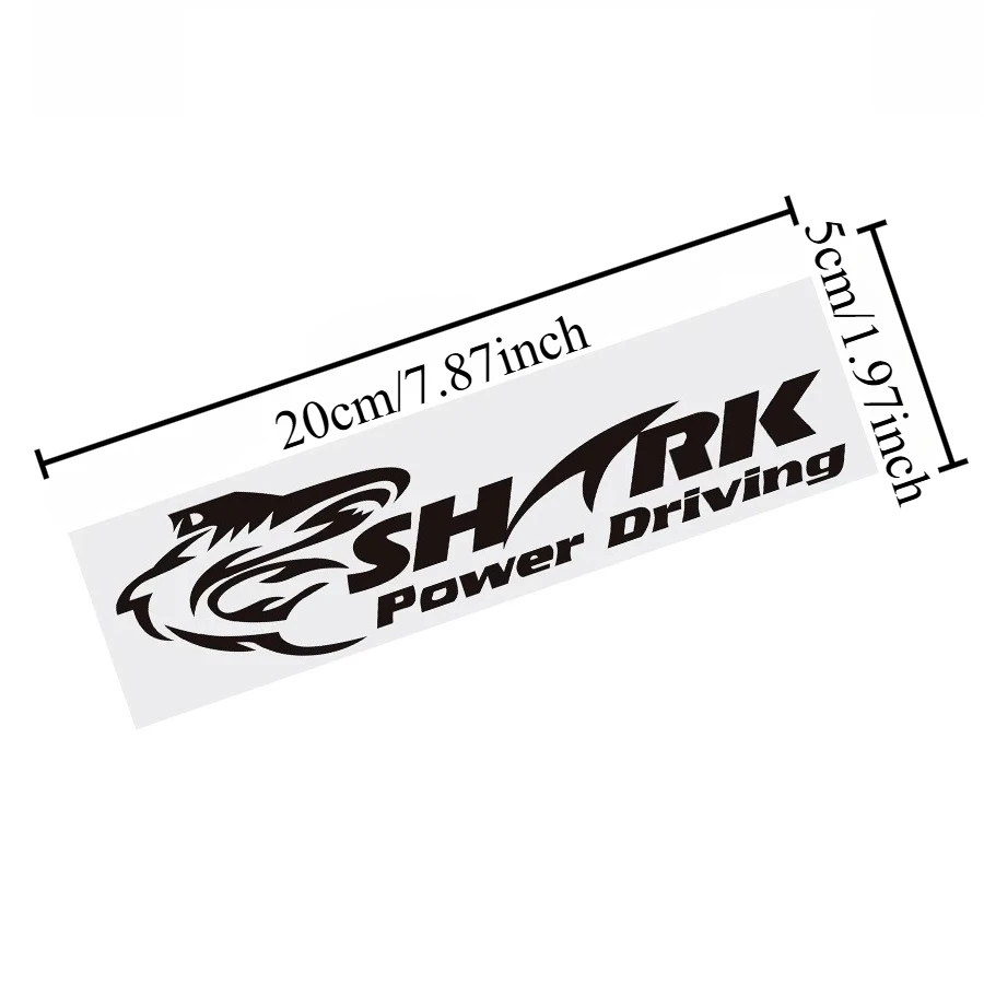 Shark Power Sticker 2D Vinyl Waterproof Decal for Car Window Hood Bumper SUV Motorcycle Helmet