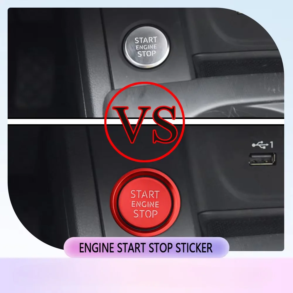 Car Ignition Key Ring Cover For Audi A4 A5 S4 S5 B9 16-22 A6 A7 C7 4GB 15-18 Engine Start Stop Sticker Decorative  Accessories
