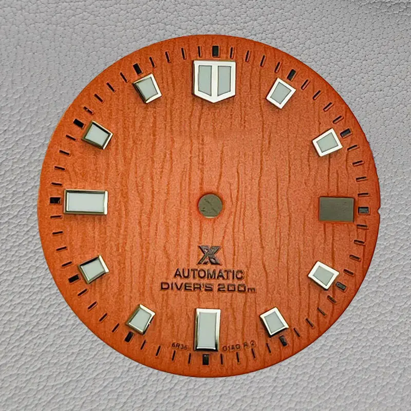 Modified NH35 dial light blue NH35/NH36 mechanical diving surface c3 strong green luminous dial accessory