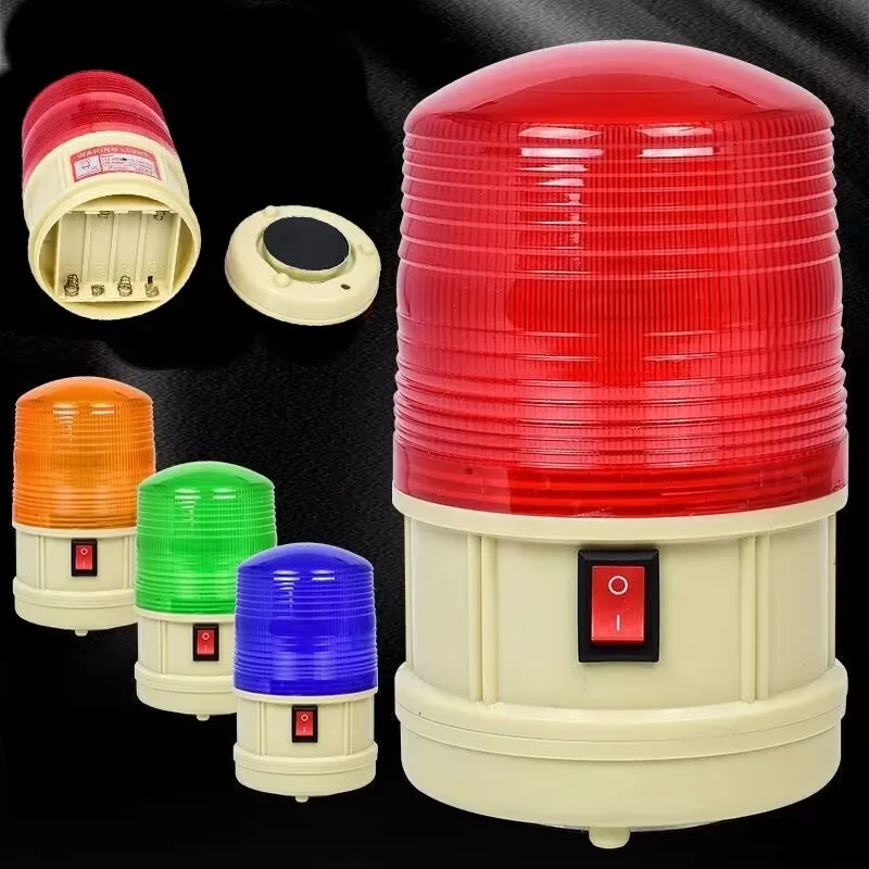 

LED Warning Light Traffic Red Green Blue Yellow Flashing Strobe Alarm Lighting with Magnet Base Wireless Safety Emergency Lights