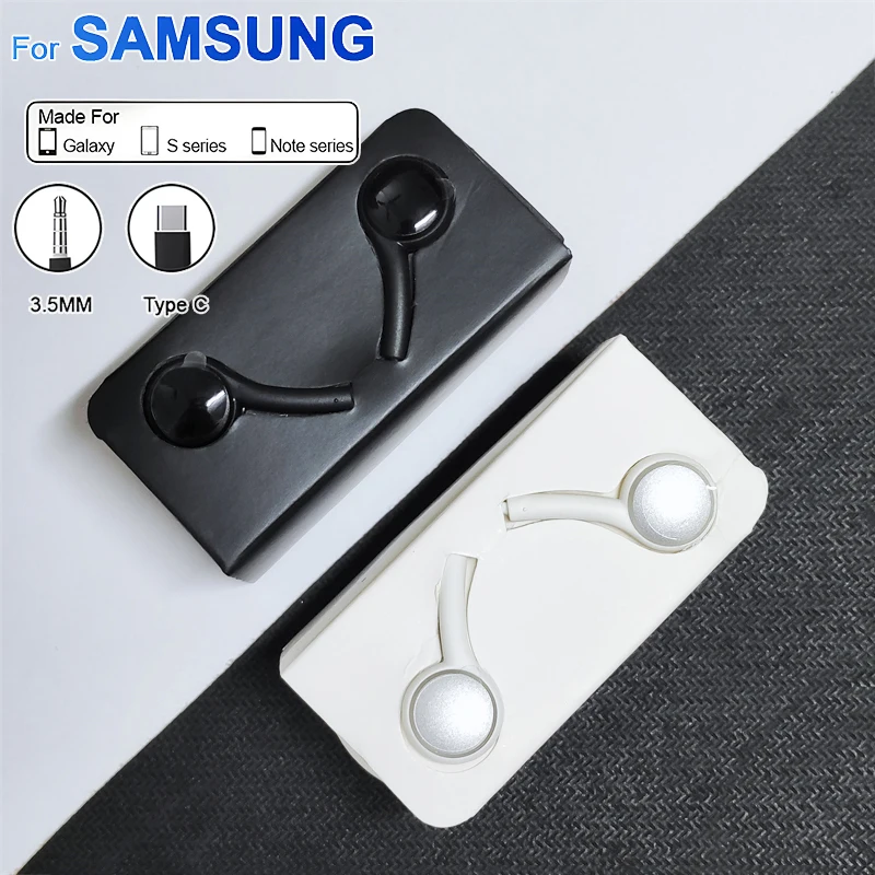 GEFENIS Wired Earphone For Samsung Galaxy S23 S21 S22 Ultra Plus 3.5 Mm Earbuds Original Type C Headphones A54 A34 A53 A53 Acces
