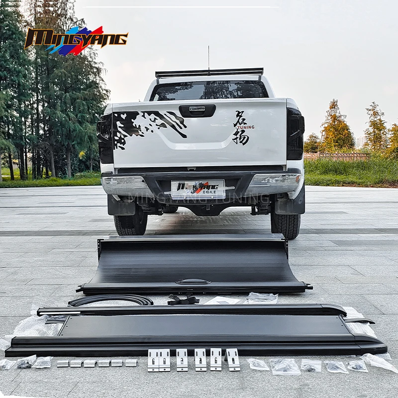 Capa universal para caminhão captador, tampa de rolo manual de liga de alumínio anti-ladrão, tampa tonneau