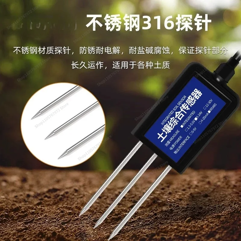 For soil detector temperature and humidity sensor high precision pH pH moisture conductivity ec nitrogen phosphorus potassium