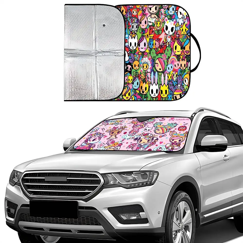 T-TokidokiS Car SunShade Windshield Cover UV Protection Auto Visor Accessories For Cars