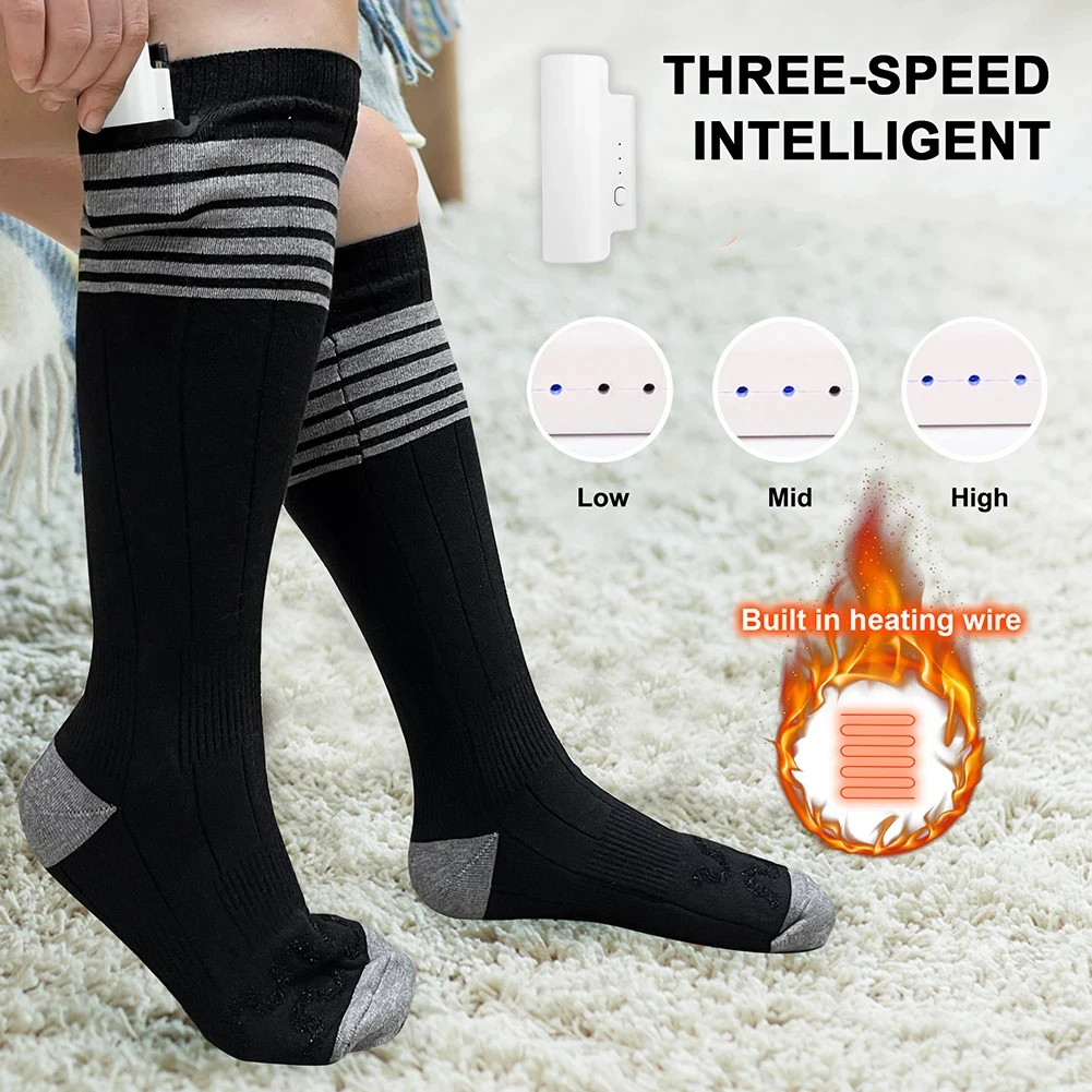 3.7V 2200mAh Heated Socks Battery Rechargeable for Winter Outdoor Skiing Heating Socks Batteries with Type-c Charging Cable