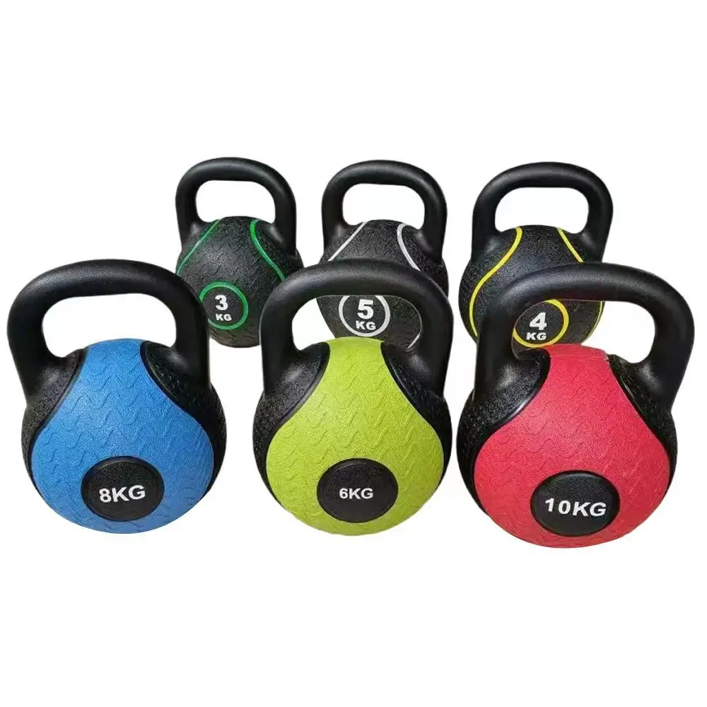 

Спортивная гиря с резиновым покрытием и наполнением из песка для домашних тренировок