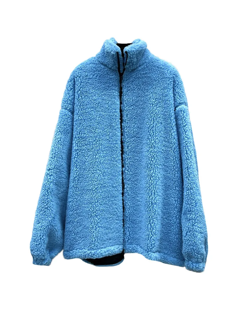 

Куртка из овечьей шерсти с лацканами, короткая, свободная, однотонная, на молнии, теплый и удобный дизайн, новинка зимы 2023, 1220