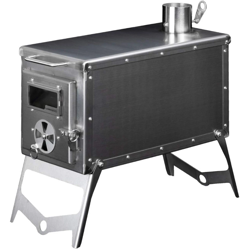 

TIGER ROAR Tent Stove, Portable Wood Burning Stove for Winter Camping Hunting and Outdoor Cooking, Pipes Included.