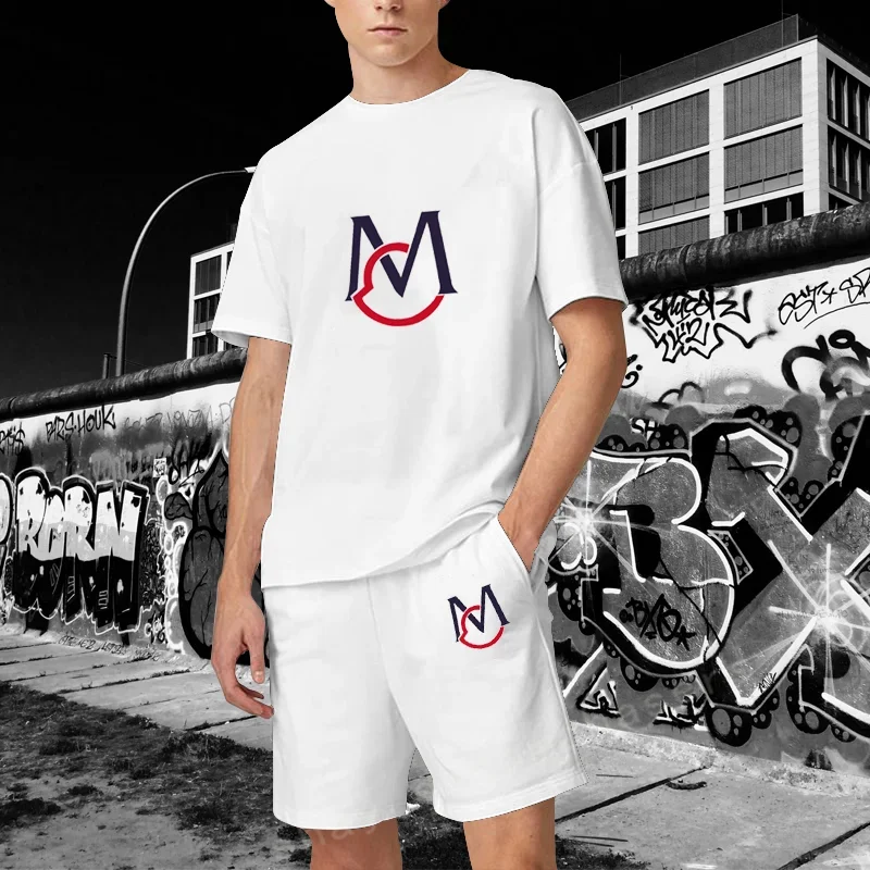 

2025 Summer Men's Set Fashion Sportswear Men's Short sleeved T-shirt+Sports Shorts Set Men's Casual Men's Clothing Men's Jogging