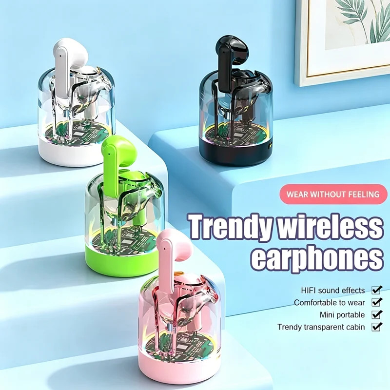 NEW TWS Wireless Bluetooth Earphones 5.3 Headset Waterproof Cancelling Noise Bass Earbuds Wireless Bluetooth Headphones