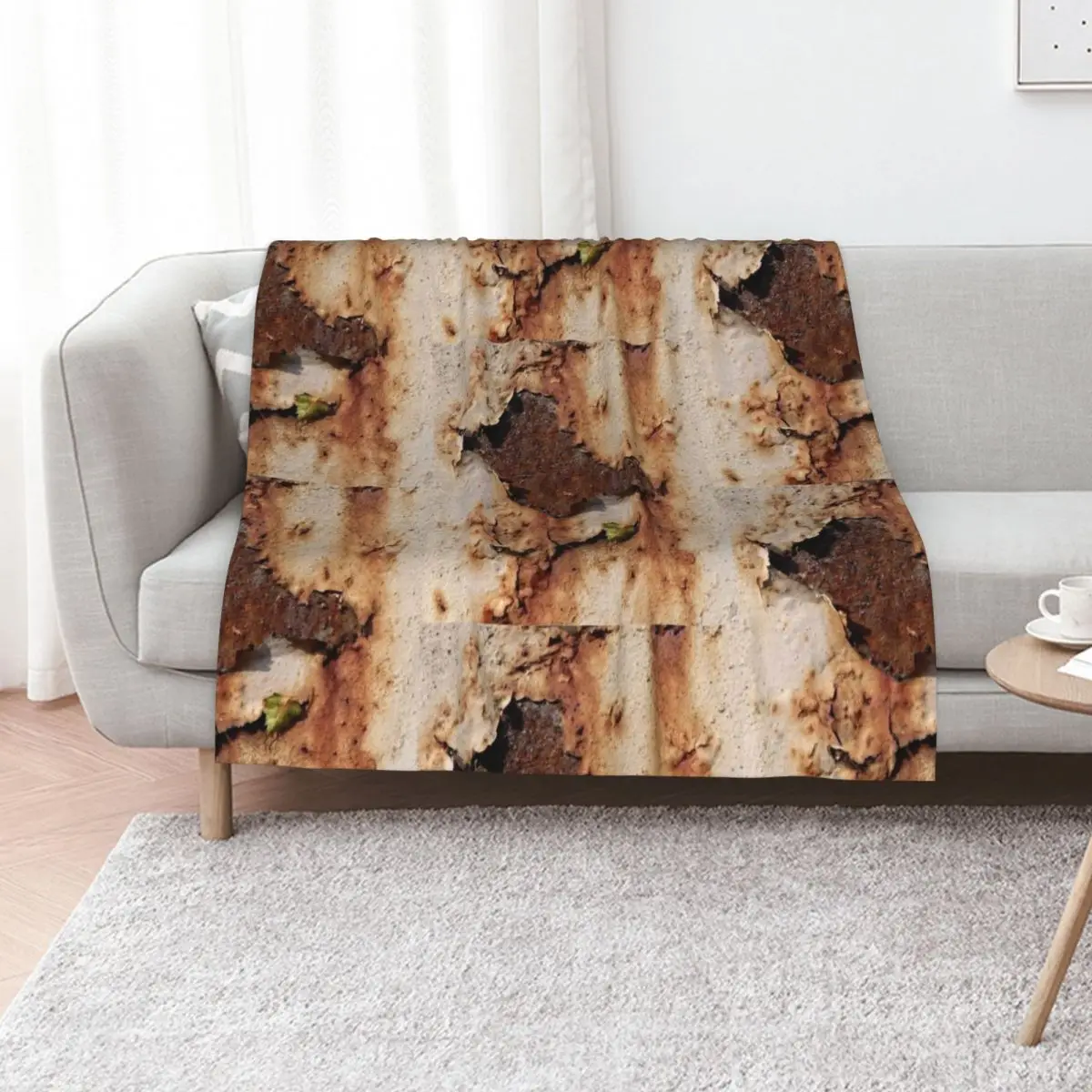 Colors of Rust with leave 01 (Rust-Art, Rost) Throw Blanket for winter Thins Hair warm winter Blankets