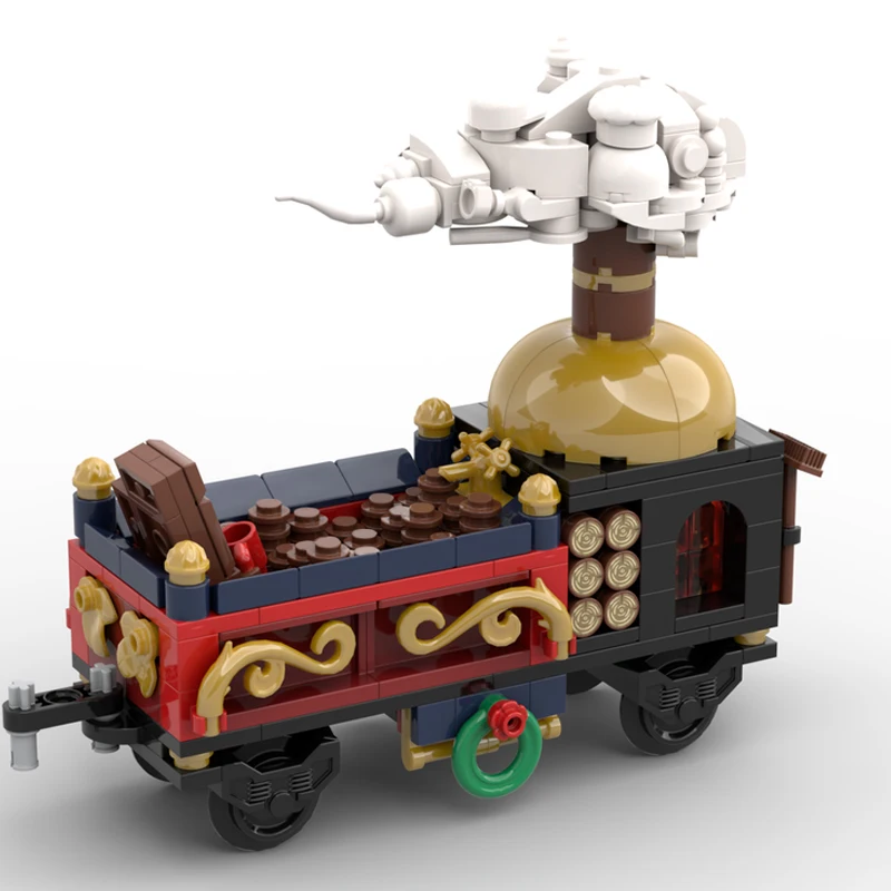 QWERT City Car Model MOC Building Bricks Christmas Hot Chocolate Tanker Train Modular Technology Gifts Holiday Assemble Toy Suit