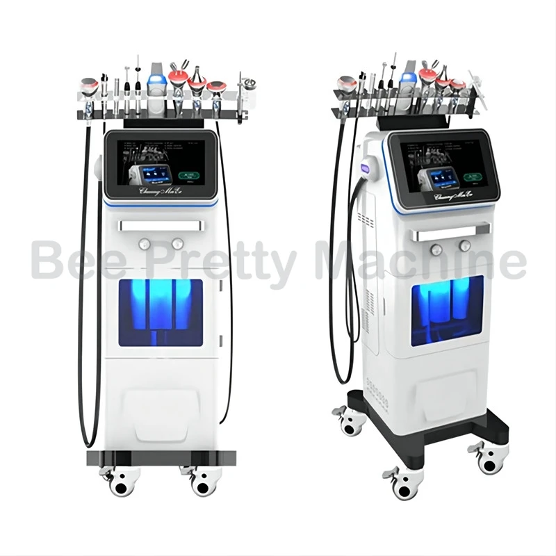 Factory Newest 2023 10 in 1 Face Watering Skin Deep Cleaning Scrub For Salon use Machine Skin Lifting Whitening Made in China