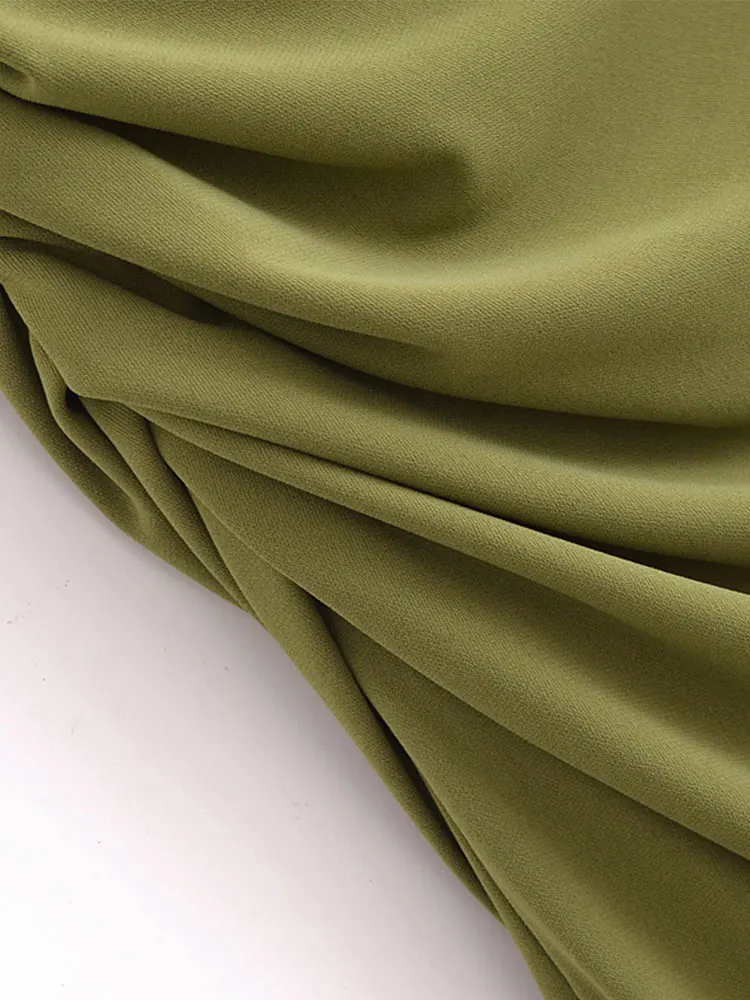 2025 봄 여성 주름 장식 캐주얼 시크 드레스 캐미 백리스 롱 스트레이트 드레스 신상 여름 드레스