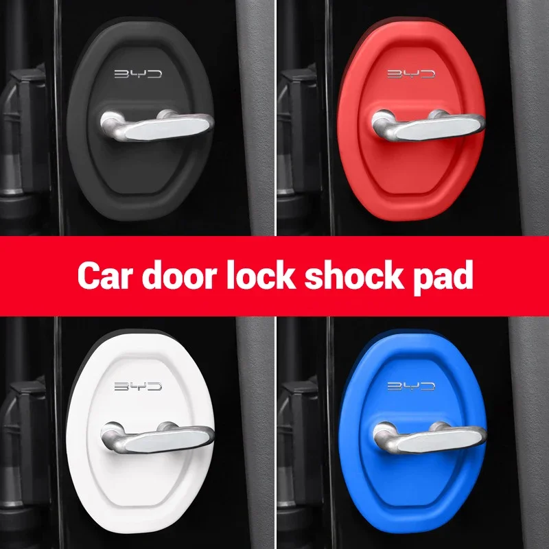 4Pcs Soft Silicone Auto Door Lock Stopper Case For BYD Atto 3 Qin Plus Seal Song Pro Max Dustproof Protection