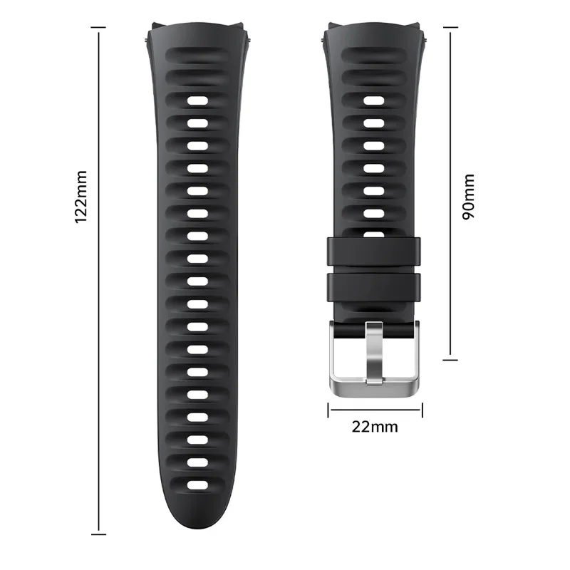 حزام سيليكون أصلي لساعة هواوي 5 42 مللي متر بدون فجوات شريط رياضي مطاطي لساعة هواوي 5 46 مللي متر سوار إطلاق سريع للأعمال