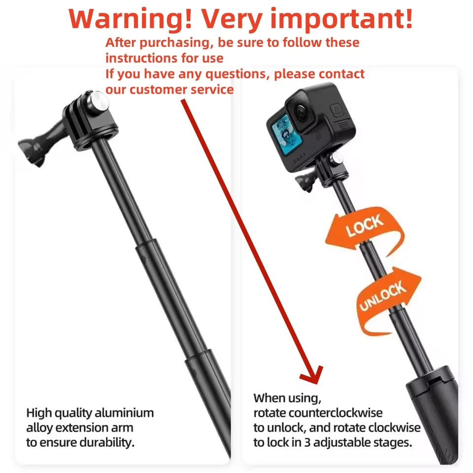 COOL DIER Buoyancy bar Diving Extendable Underwater Selfie Stick Tripod For Gopro Insta360 DJI OSMO Action Camera Accessories - view 3