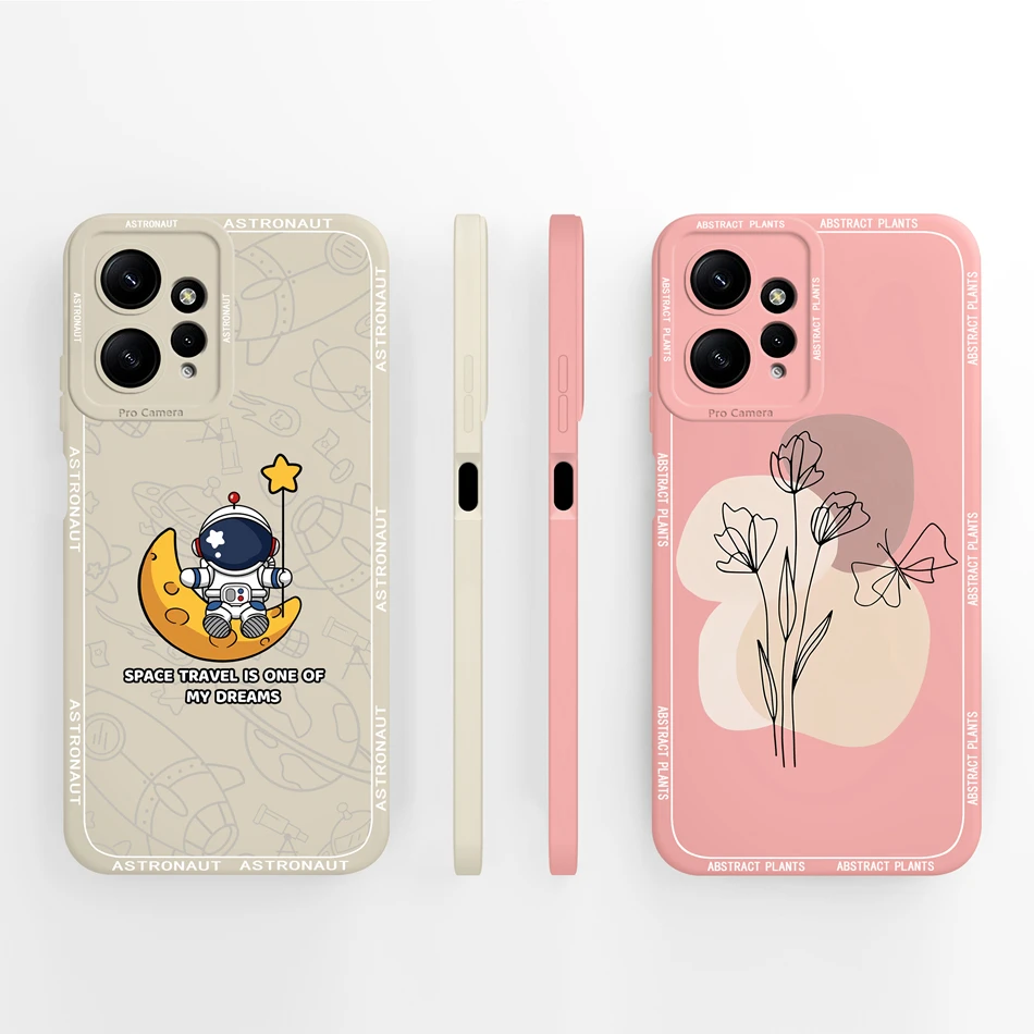 New Cases For Redmi Note 12 4G 5G Creative Full Protection Anti Choc Soft Liquid Silicone Painted Cover For Redmi Note12 Funda