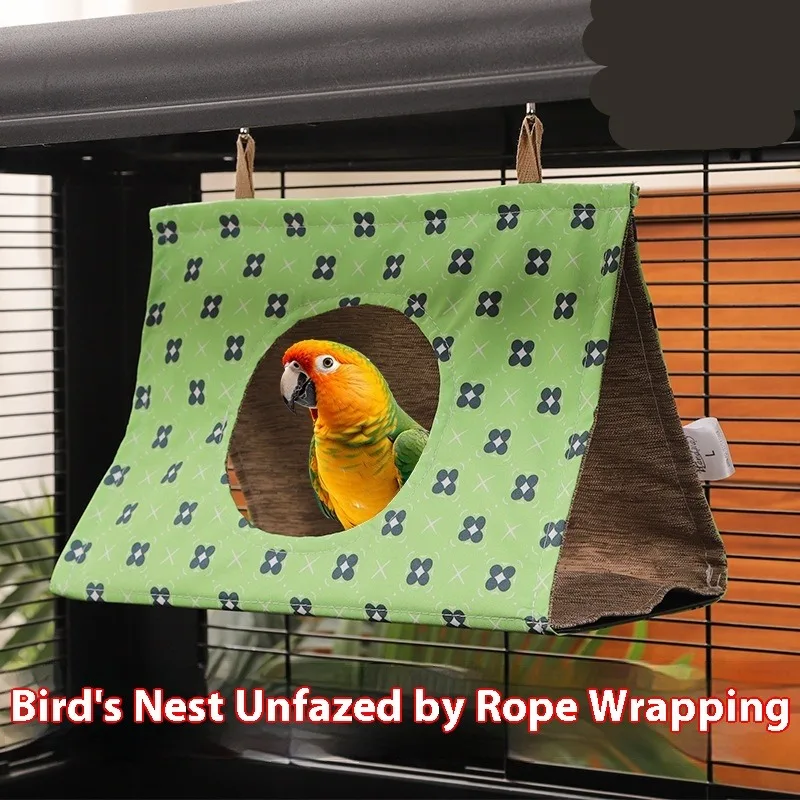 

Bird Nest Triangle Tent Small Pet Bed Cockatiel Lovebird Myna Sugar Glider Summer Breathable Hanging Hut‌ Sugar Glider Nest New
