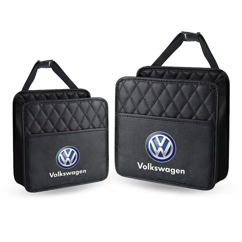 PU Leather Interior Storage Bag Hanging Seat Back Tissue Water Cup Holder For Volkswagen Lavida Polo Magotan GTI Touran Touareg