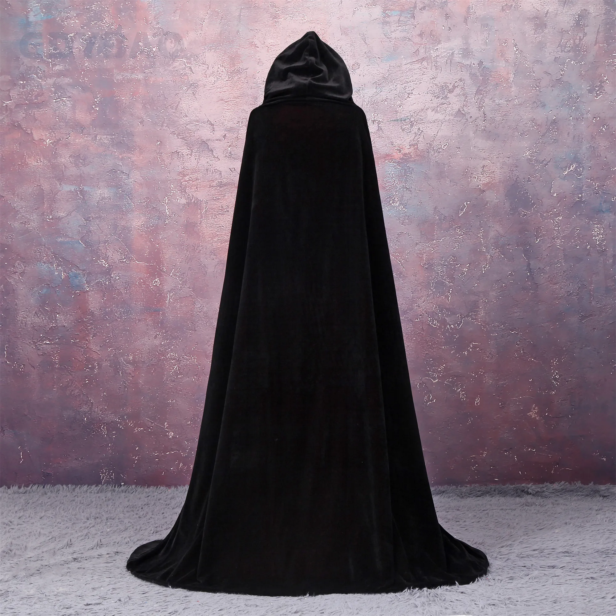 Velvet Cape For Women Hooded With Hood Wedding Cloak Halloween Long Costume Elegant Wedding Bridal Wrap Jackets Cloak