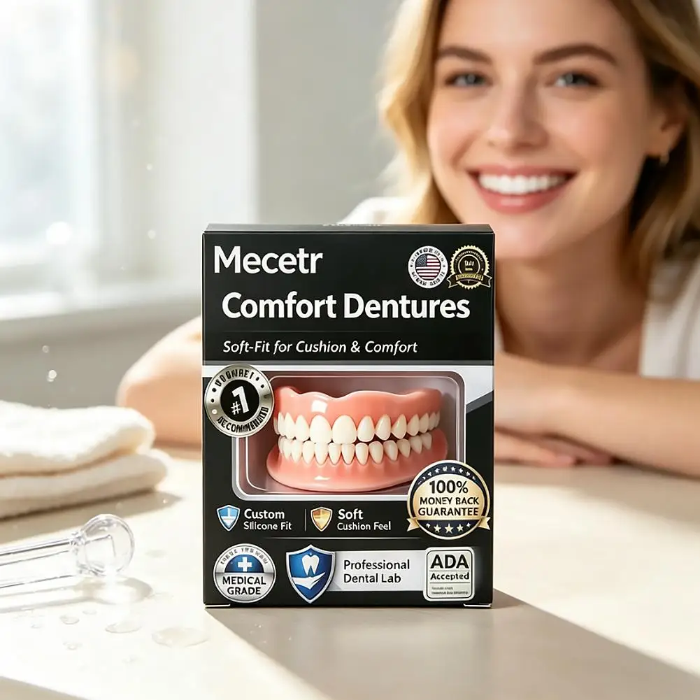 Natural Temporary False Teeth Denture Set Snap On Cosmetic Veneers With Thermal Fitting Beads Portable Travel Dental Kit view 2