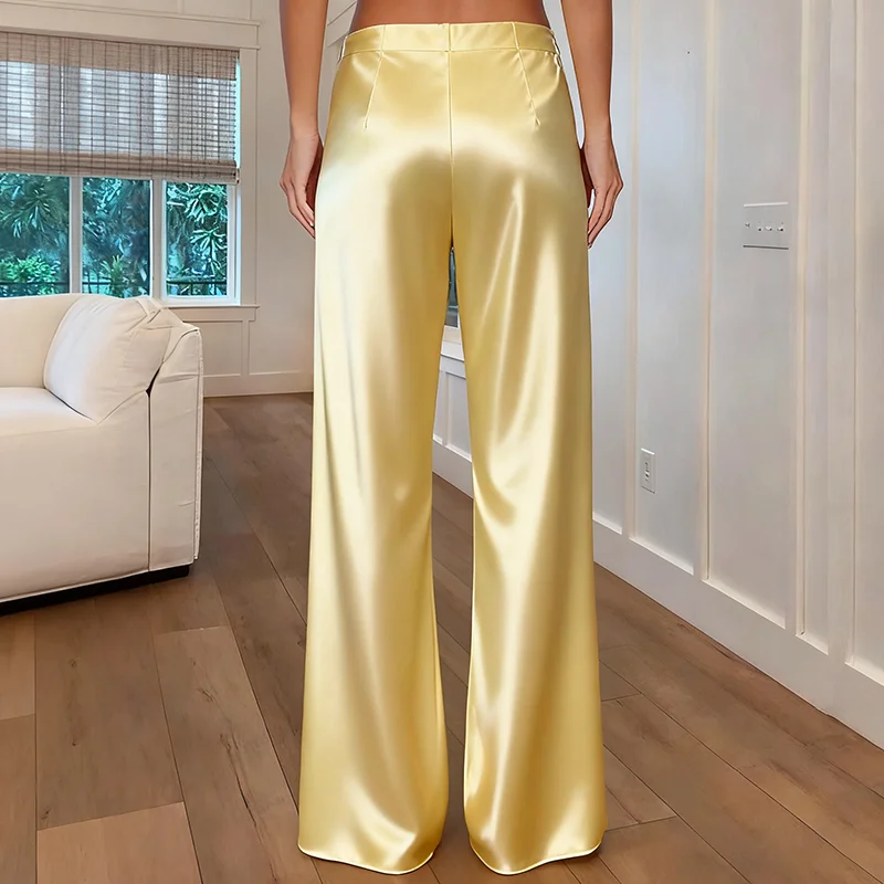 New Hollow Strapless Tube Tops & Pant Woman 2 Piece Set Outfit Summer Embroidered Lace Satin Suits Sexy Backless Female Clothing - Image 6