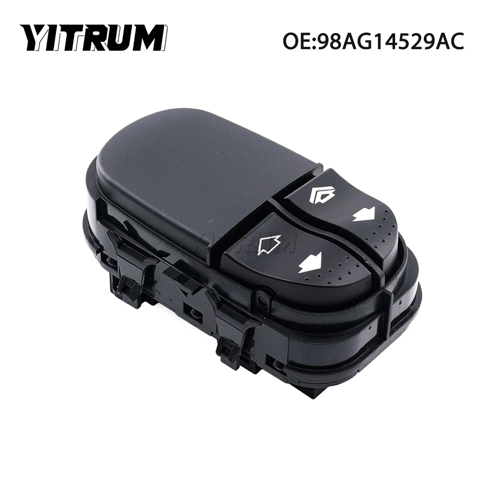 

YITRUM 98AG-14529-AC 98AG14529AC Green Backlight Power Window Master Lifter Switch Button For Ford Focus CAK 1998-2005