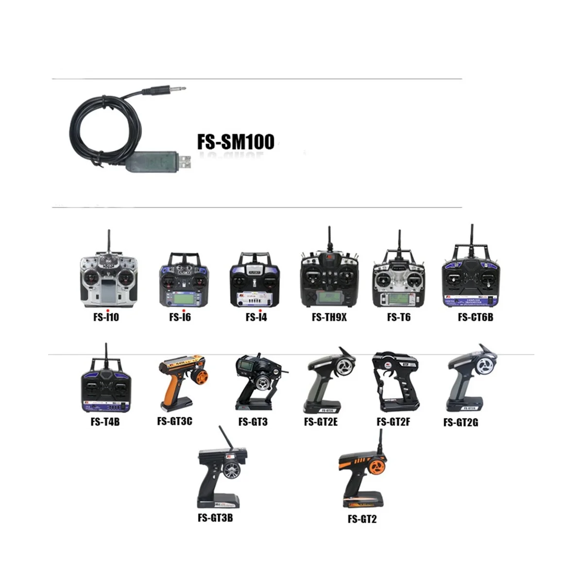 For FLYSKY FS-SM100 SM100 RC USB Flight Simulator FMS Cable Set for FS-I6 I10 I6X FS-T6 FS-CT6B TH9X RC