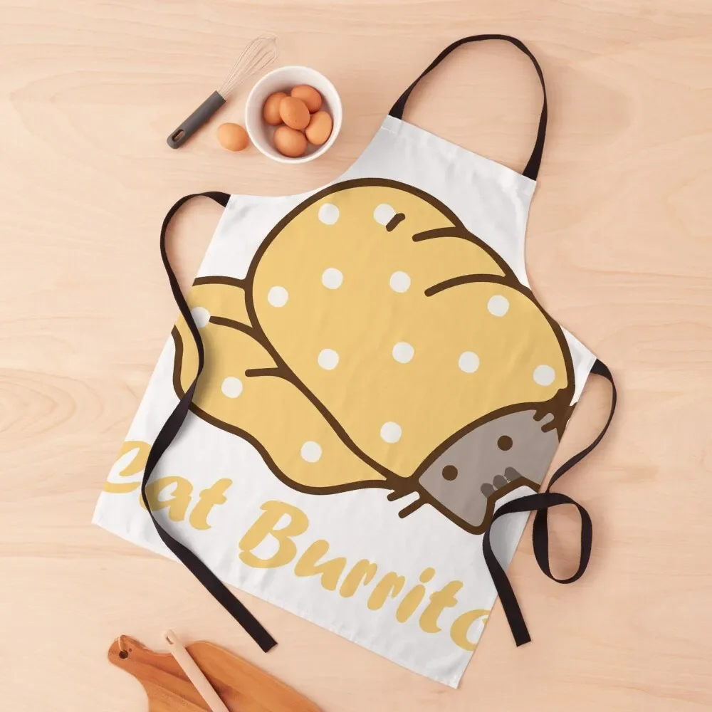 

cat burrito Apron Funny cook wear Apron