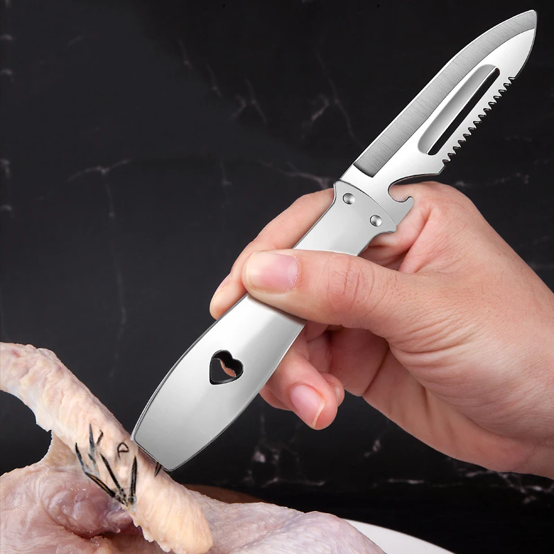 WXCOO SK5 Stainless Steel Kitchen Scissors Set Multi‑Purpose Poultry Shears Chicken Plucker Fish Cutter Chicken Bones Scissor