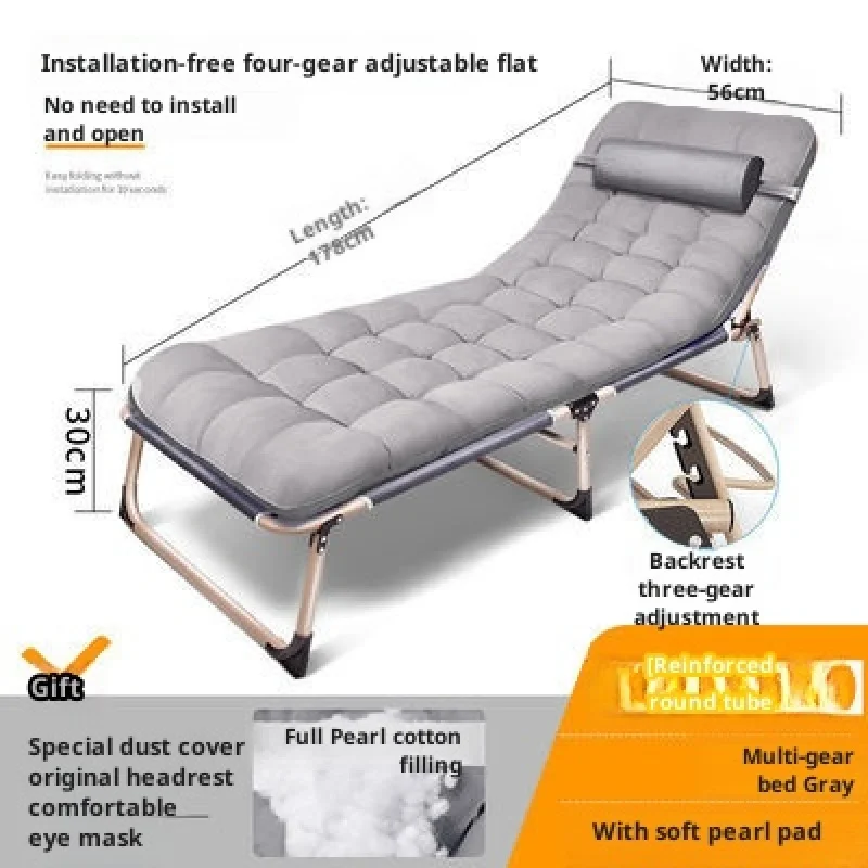 Household Portable Folding Bed Single Outdoor Marching Bed Practical Lunch Break Folding Bed Suitable for Home Office Use image 4